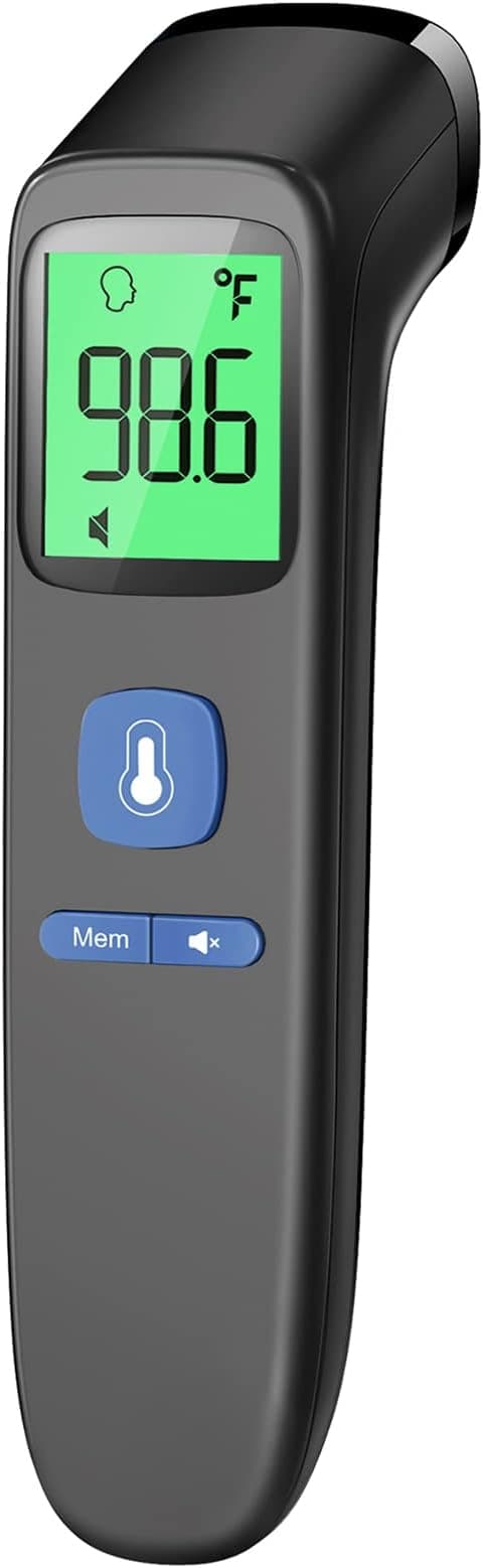 No-Touch Thermometer For Adults, Kids, Babies, 1-Sec Fast Accurate Black